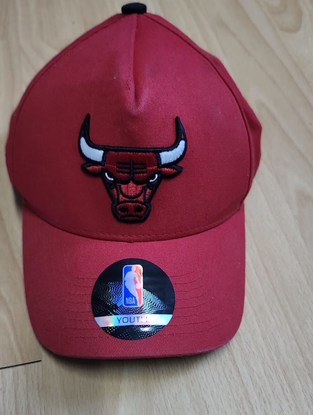 Youth Red Chicago Bulls NBA Basketball Snap Back Cap Hat With Original Stickers